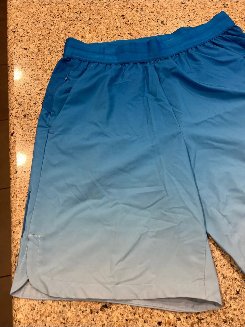 Men's Ombre Blue Athletic Shorts swimming running medium 32 34 z23